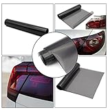 [page_title]-kefflum Auto Scheinwerfer Folie Tönungsfolie Aufkleber Rückleuchten Blinker Nebelscheinwerfer Aufkleber Hellschwarz (200 * 30/Hellschwarz)