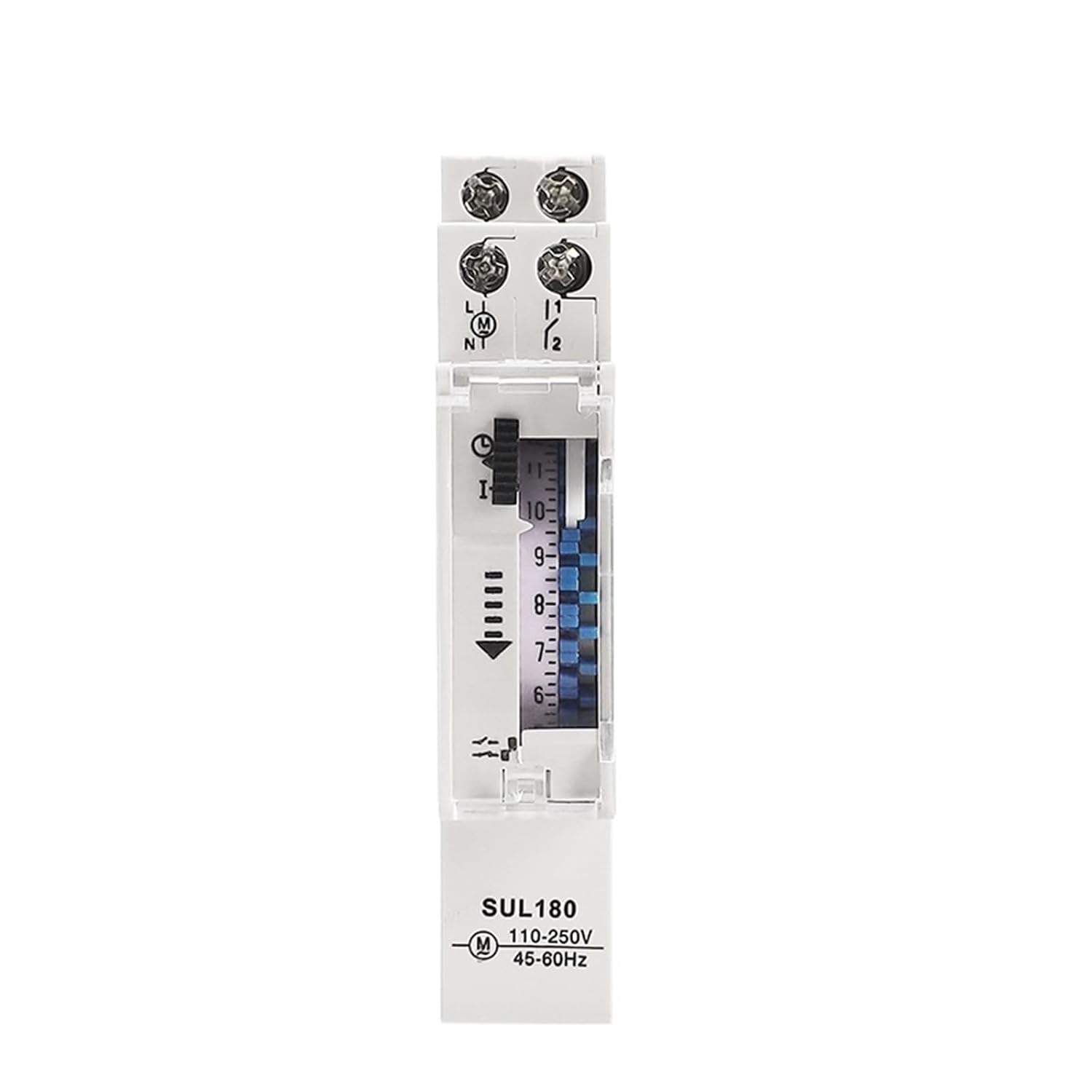 TB45 Mechanical Timer Switch 17.5mm Width Timer 110V 220V Din Rail Time Set Range 15 Mins Quartz Control Timer