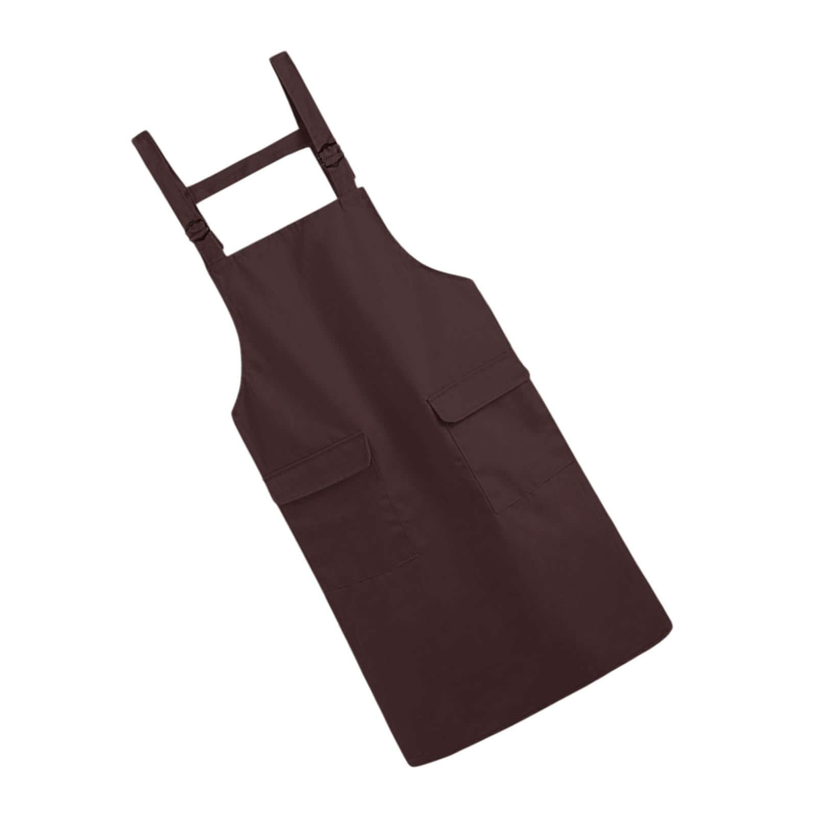 BWANGIAO Industrial Sturdy Waterproof Polyester Work Apron Adjustable Straps And Two Front Pockets For Cooking Crafts