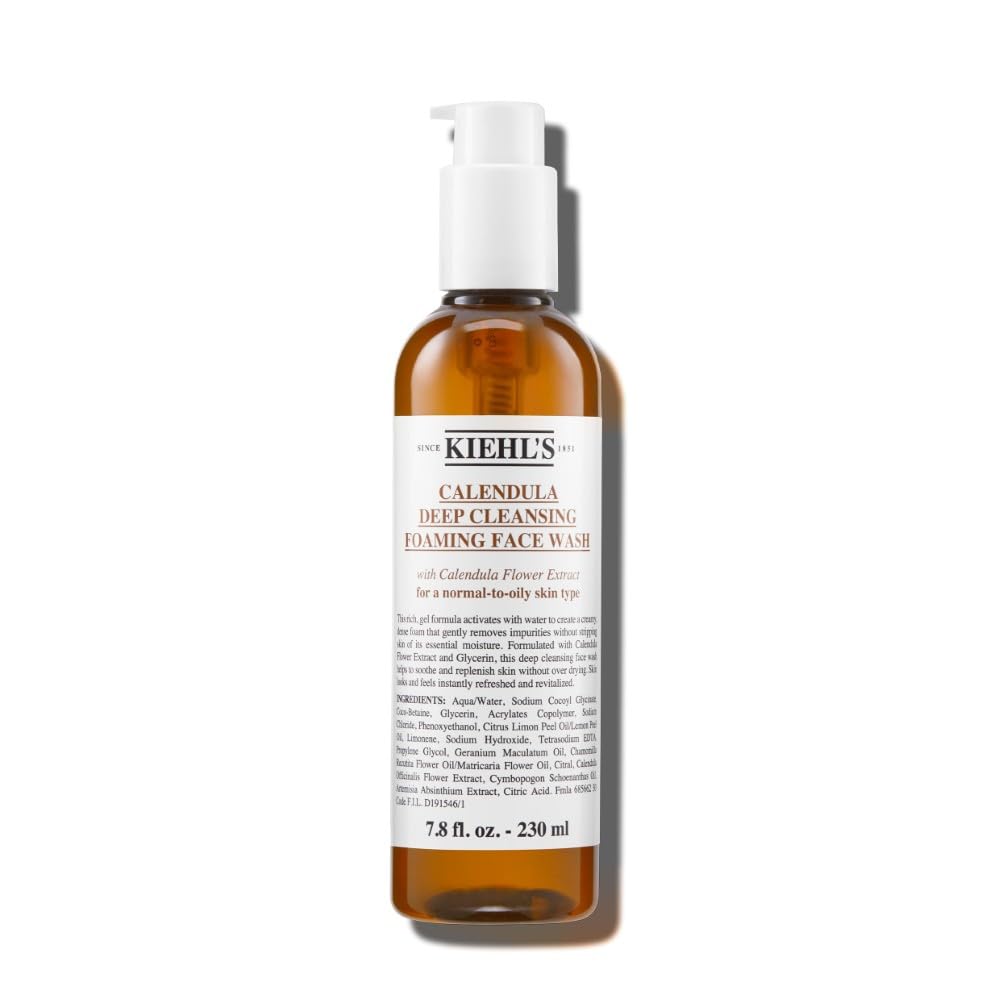 Kiehl's Calendula Deep Cleansing Foaming Face Wash, Deeply Cleanses