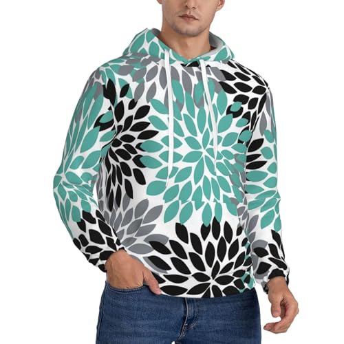 Sweat à capuche unisexe Dahlia sweat-shirt imprimé fleurs avec poche pour adulte