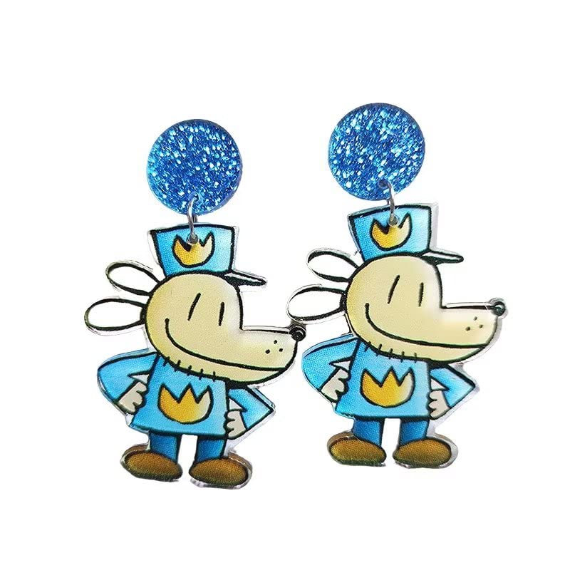 Teachers' Parents' Earrings Acrylic Reading Interest Guides Read Potato Cake Dog Earrings for Women Jewelry Gift