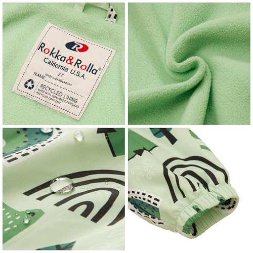Image of Rokka&Rolla Toddler Boys' Water-Resistant Fleece Lined Windbreaker Transitional Jacket