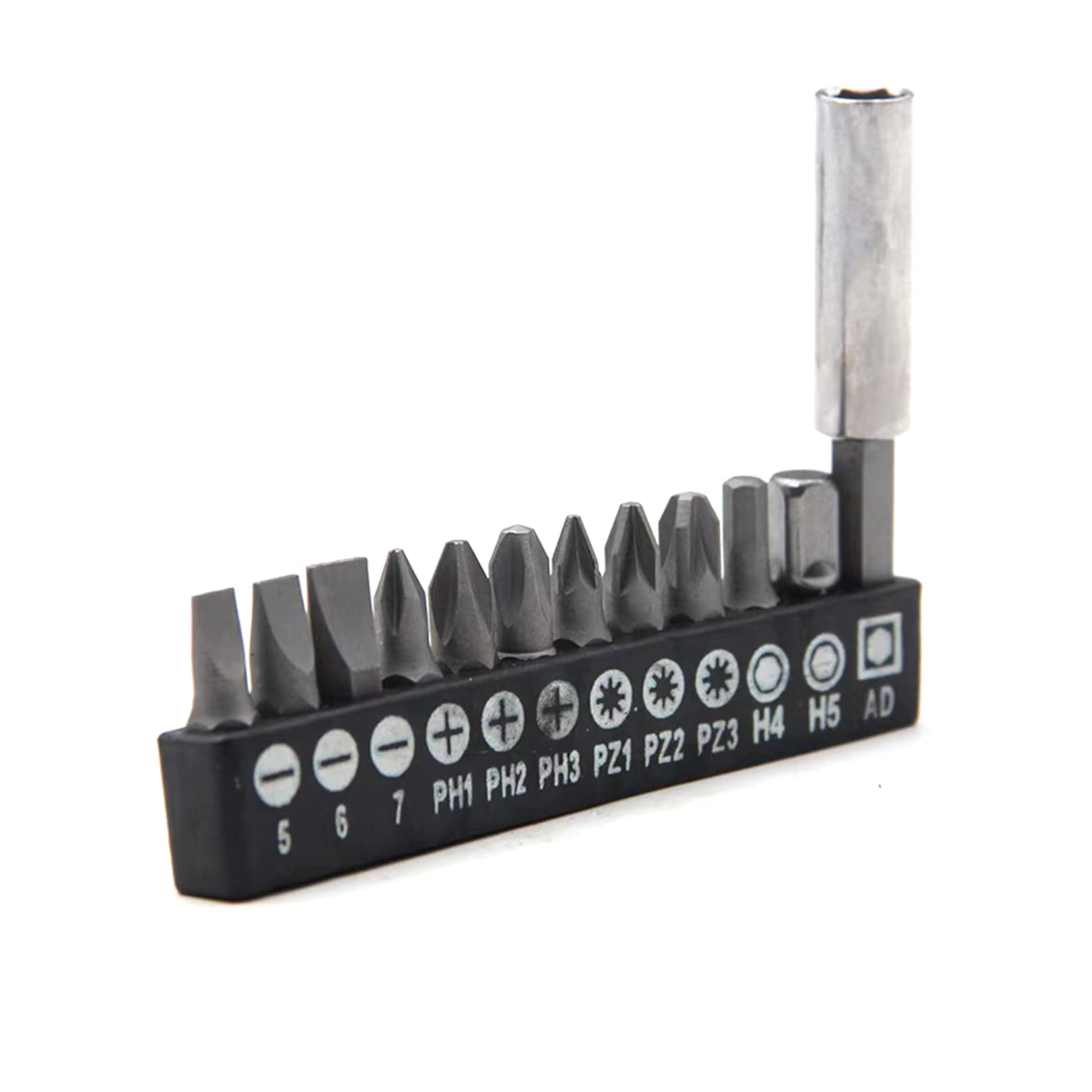 12 Pack 1/4 Inch Magnetic Hex Shank CR-V Torx Screwdriver Bit Set SL5 SL6 SL7 PH1 PH2 PH3 PZ1 PZ2 PZ3 H4 H5 Quick Release Shank