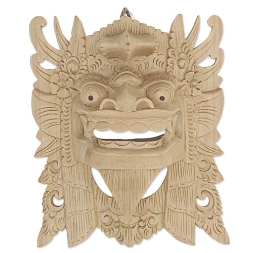 NOVICA Decorative Wood Mask, Brown