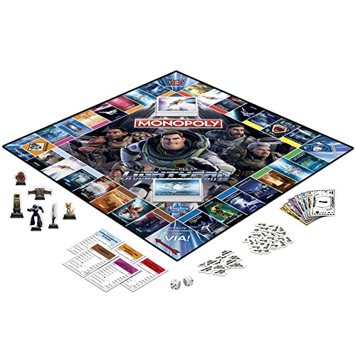 Hasbro Gaming Monopoly Edition Lightyear von Disney, Pixar, Brettspiel, Geschenke für Kinder ab 8 Jahren, Multi, Einheitsgröße – Bild 5