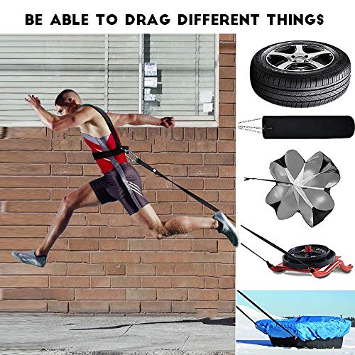 Image of Sled Harness, Weight Speed Tire Pulling Workout Resistance and Assistance Trainer Physical Training Rope Football Exercise Equipment for Outdoor Indoor Men and Women