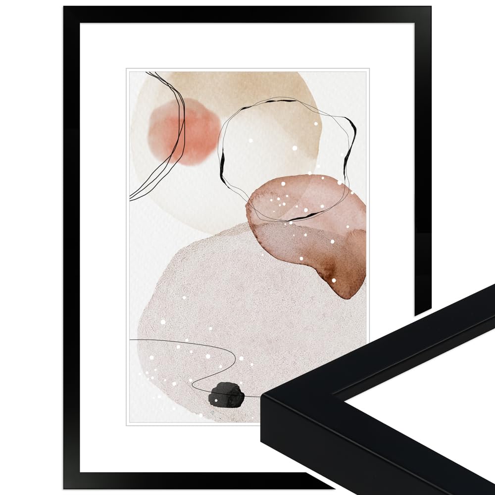 Wandstyle Black Picture Frame 28 X 35 Cm, Modern Wooden Picture Frame, Poster Frame For Hanging, Frame 35 X 28 Cm, Photo Frame H950 - Made In Germany