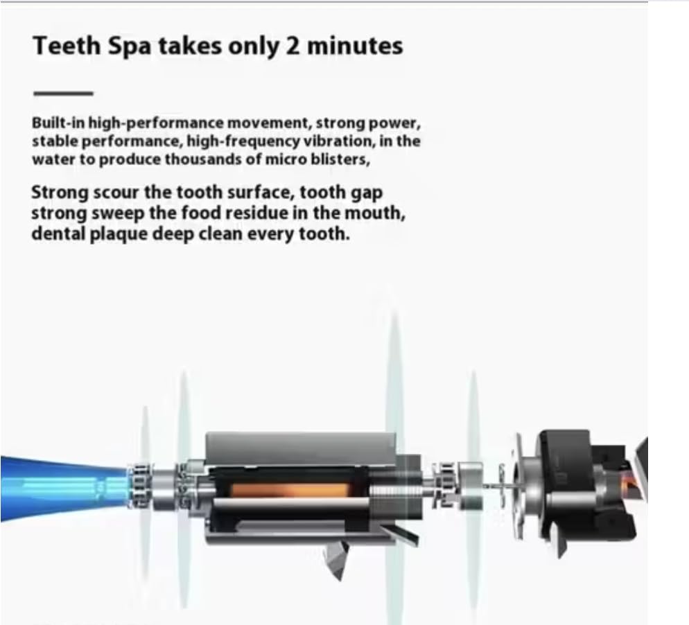 Image of Aura Essentials Sonic Electric Toothbrush for Adults & Kids | Deep Cleaning Soft Bristles with 2 Brush Heads | Battery Operated Toothbrush for Gentle & Effective Oral Care, Battery Included (Blue)