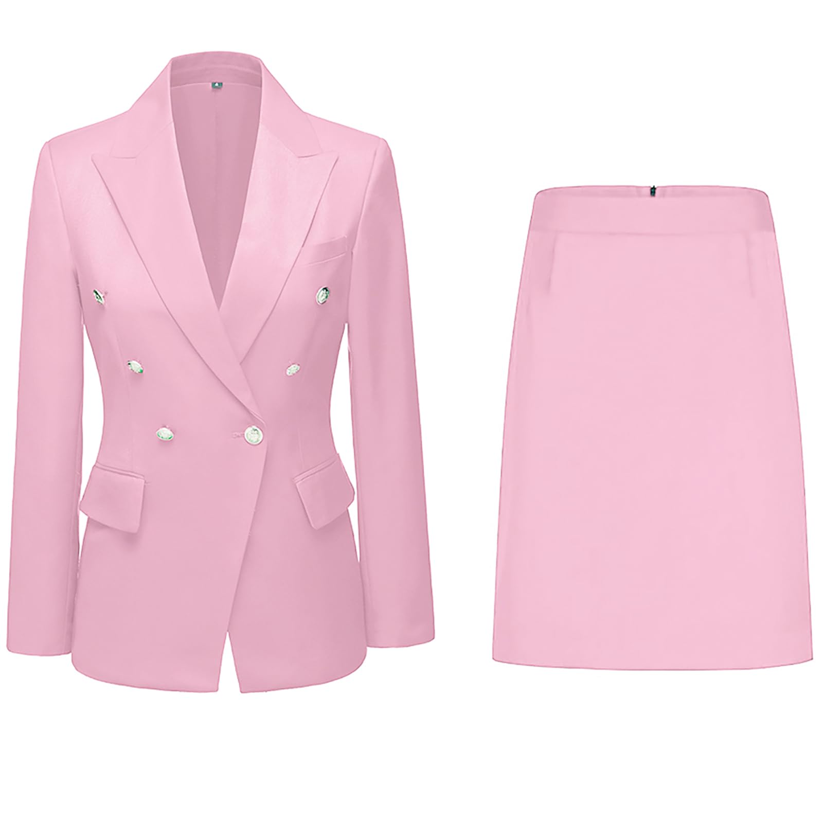 Womens 2 Piece Skirt Suit Set Business Office Lady Suits Blazer and Skirt