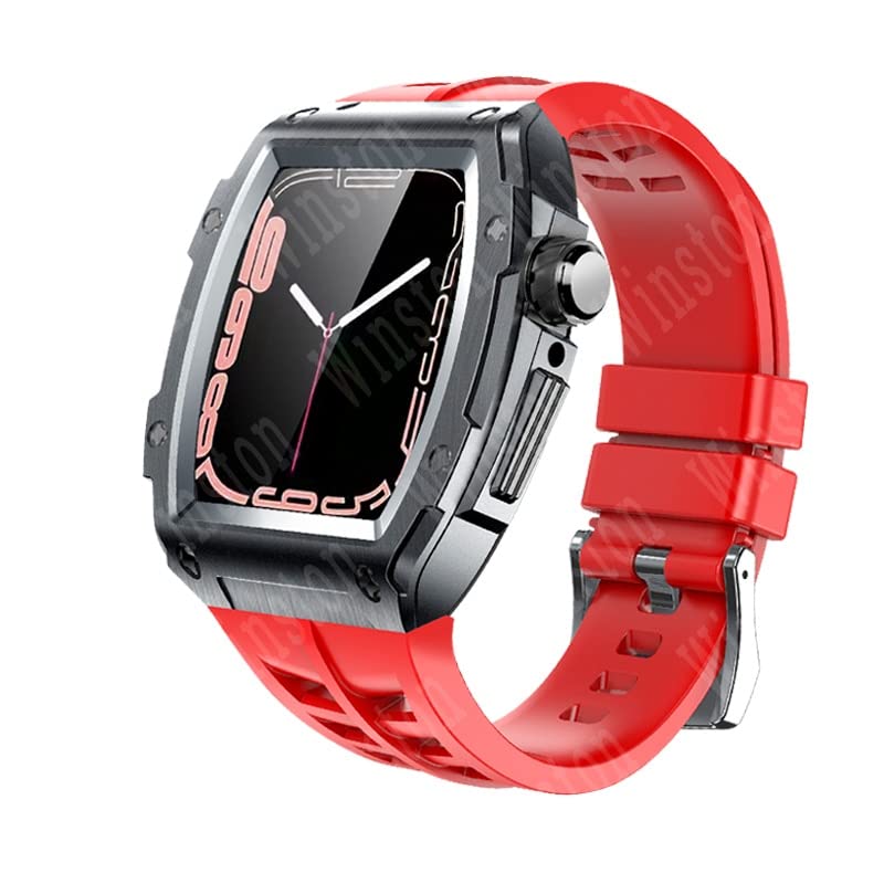 Kit de modification 44mm Apple Watch en acier de luxe avec bracelet sport