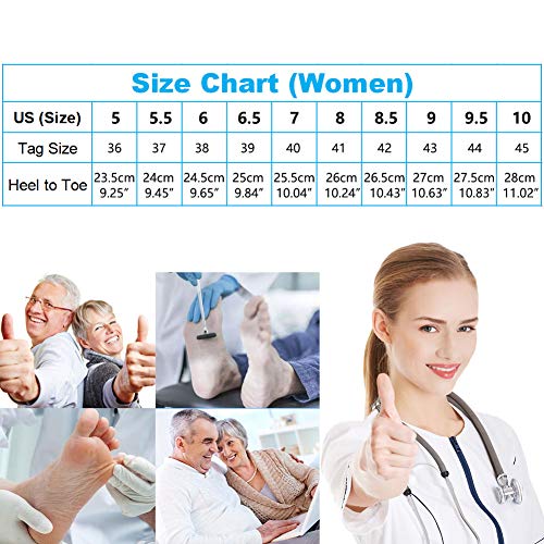 Mejormen LF-MCB456BE40 Womens Diabetic Walking Shoes Adjustable Outdoor Sneakers Recovery Easy On Off Strap Wide Width Slippers Comfort thumb #7