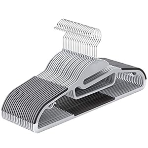 SONGMICS kleerhangers, 20 stuks, anti-slip, premium kwaliteit, duurzaam en dun, 0,5 cm dik, ruimtebesparend, sterk…
