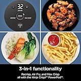 Ninja Crispi 3-in-1 Portable Air Fryer Cooking System, 4QT & 5-Cup Containers, Denim Blue, FN100ND – Compact Multi-Cooker for Air Fry, Steam, and Roast – Healthy, Fast Cooking for Small Kitchens