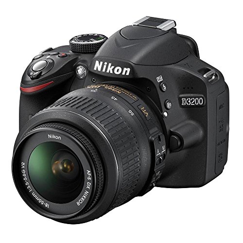 Nikon D3200 SLR-Digitalkamera (24 Megapixel, 7,6 cm (3 Zoll) Display, Live View, Full-HD) Double Zoom Kit inkl. AF-S DX 18-55VR + 55-200VR Objektiv schwarz