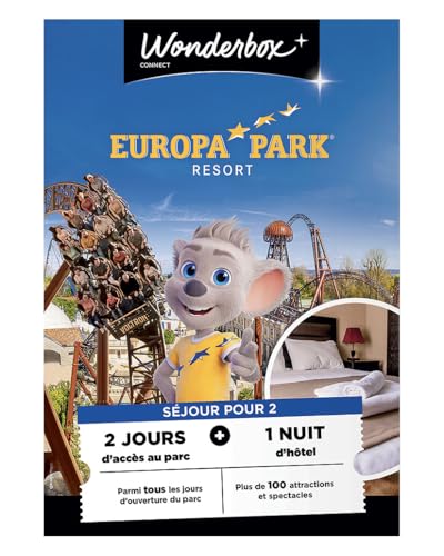 Wonderbox Connect - Coffret Cadeau - Europa-Park Séjour - 2 entrées pour 2 jours - 1 nuit d'hôtel à proximité du parc - Parc à thème - Validité 27 mois