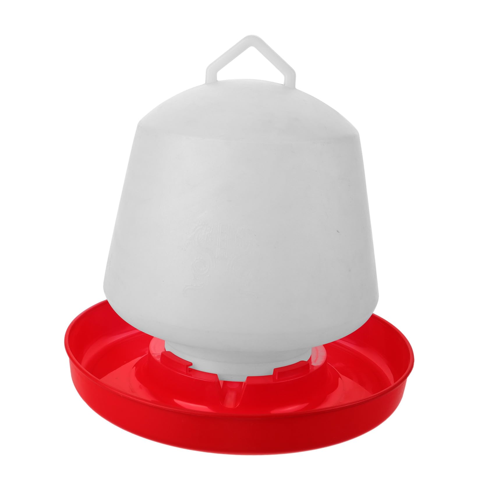 Gatuida Mangiatoia per Galline in Plastico Bianco Struttura Stabile e Forte Resistenza, Design Creativo a Forma di Trogolo per Allevamenti All'aperto