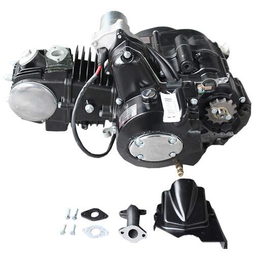 X-PRO 125cc 4-stroke ATV Engine Semi-Auto Transmission with Reverse, Electric Start (Black)