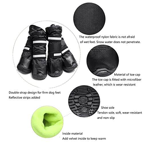 HOBEKOK Scarpe per Cani Stivali e Protezione per