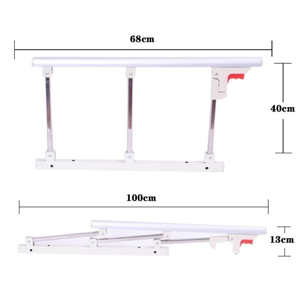 Barandilla De Cama Plegable Protector Lateral De Seguridad para Personas Mayores, Asa De Ayuda para Adultos Barandilla De Cama para Discapacitados Barra De Parachoques con Agarre De Metal pa