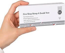Tampone Streptococco A | Test Rapido Faringeo CE | Risultato in 10 Minuti | Per Adulti e Bambini | Kit Completo Autodiagnosi a Casa | Registrato al Ministero della Salute