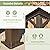 YOLENY 12' X 16' Hardtop Gazebo Galvanized Steel Outdoor Patio Gazebos Canopy Permanent Gazebo with Single Roof Aluminum Frame, Netting & Curtains for Garden, Patio, Lawns, Deck