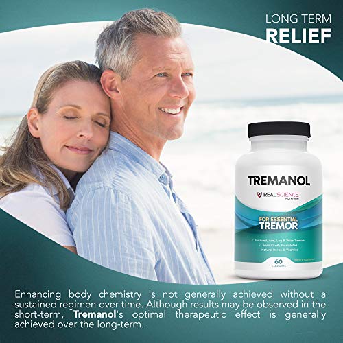 Real Science Nutrition Tremanol – All Natural Essential Tremor Herbal Supplement - May Provide Long-Term Relief For Shaky Hands, Arm, Leg, & Voice Tremors (60 Capsules) #TOP3