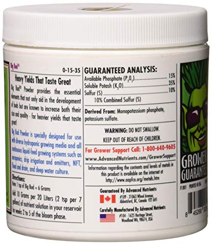 Advanced Nutrients Big Bud Powder, 130g miniatura 2