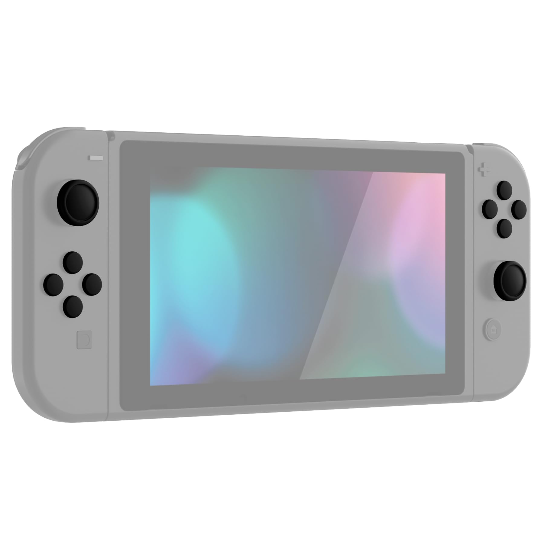 PlayVital Agarres para el Pulgar para Nintendo Switch/Lite/OLED, Tapas de Silicona para Botones ABXY y D-Pad, Silicona Caps de Joystick para Switch Lite, Tapones para Thumbstick (Negro)
