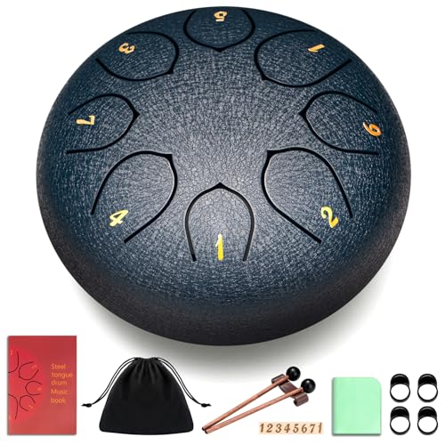 CAHAYA Steel Rain Drum 6-Inch: 8 Notes Steel Tongue Drum