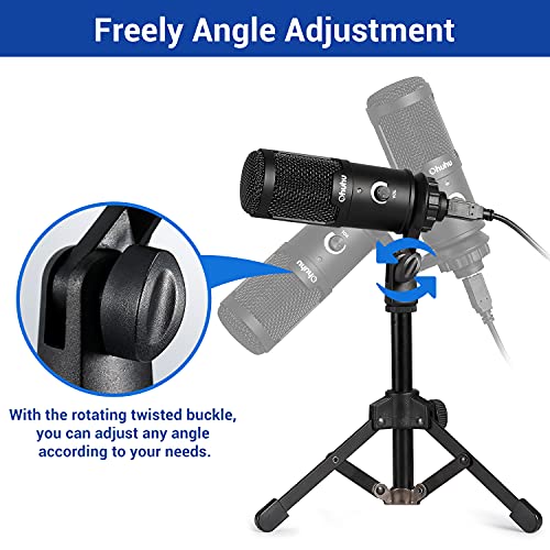 USB Mikrofon, Ohuhu Gaming Mikrofon mit Stativ, Mikrofon Stativ für MAC, Windows und PS4, Microphone Kondensator… – Bild 5