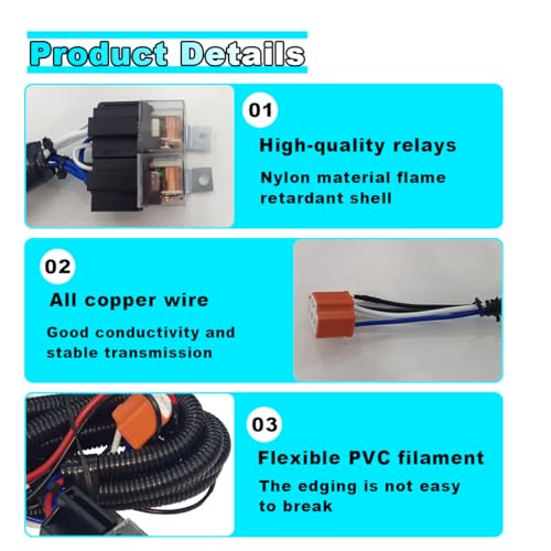 Joycourt JOYCOURT-KKRH246 H4 Headlight Relay Harness Kit thumb #2