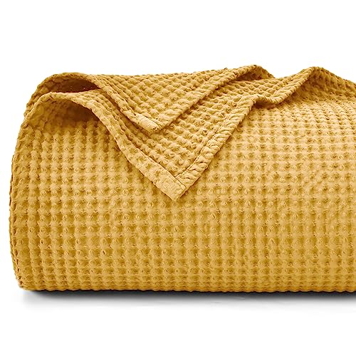 Image of PHF 100% Cotton Waffle Baby Blanket Lightweight Breathable, 30 inchx40 inch, Ginger