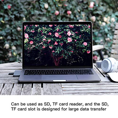 Andoer Adaptador de conversor 5IN1 USB-C multi-porta para USB 3.0 Type-C Leitor de cartão SD TF Plug