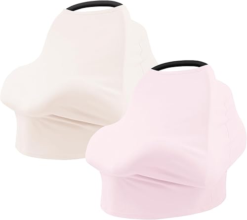 Funda transpirable para asiento de automóvil para bebés, funda de lactancia suave, multiusos, perfecta para alimentar, viajar (paquete de 2)