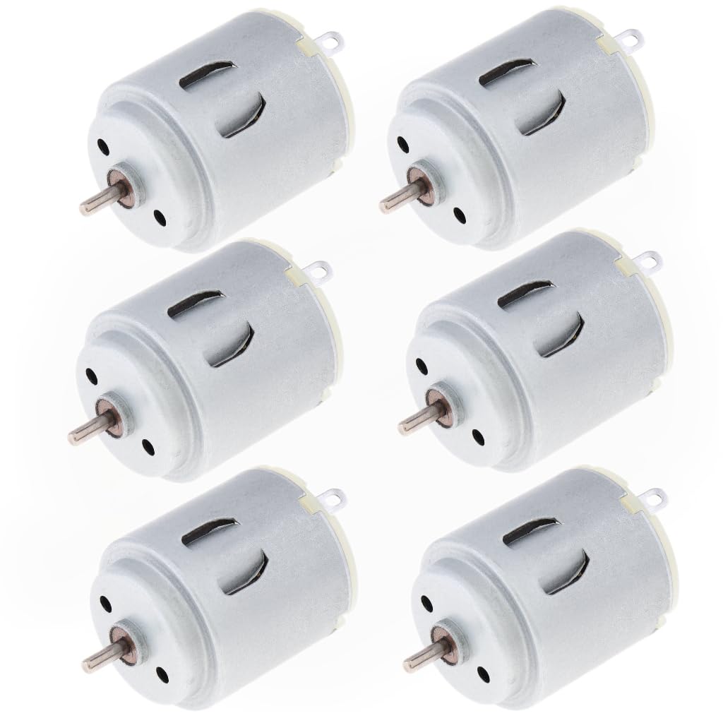 ChgImposs 6pcs R260 DC Motors 3V 12300RPM Electric Small Toy Motor for DIY Toy Models/Home Appliances