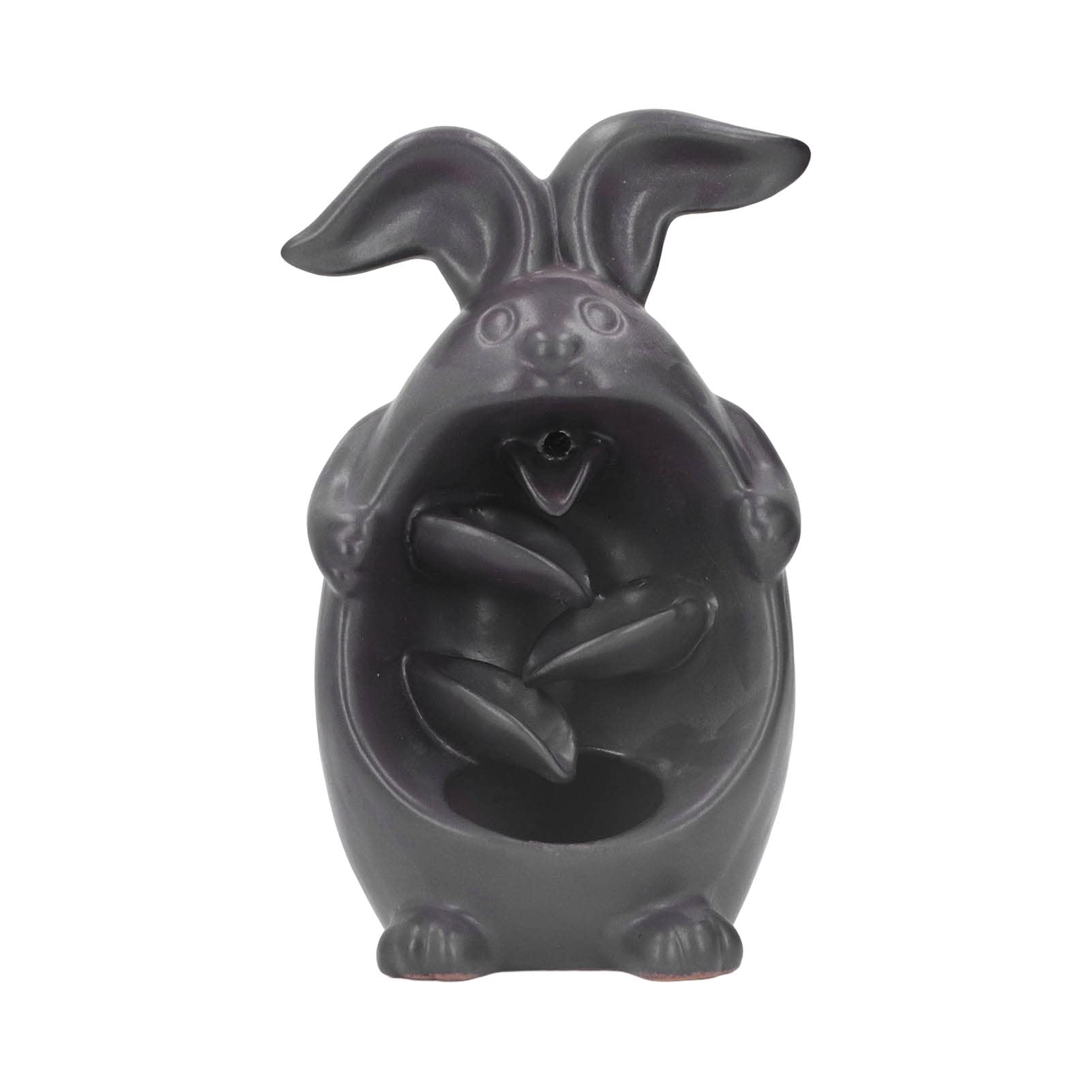 Brûleur d'encens à refoulement lapin en céramique antique pour cascade de fumée