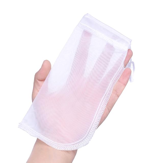 Foto 4 de 7 de ALEGI Bolsa de Filtro de Medios para Acuario, extrafina, Reutilizable, de 180 micras, con cordón