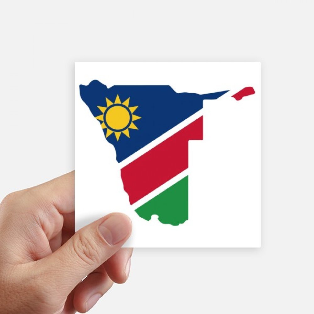 Autocollant carte Afrique Namibie sticker ordinateur et moto multicolor 8pcs
