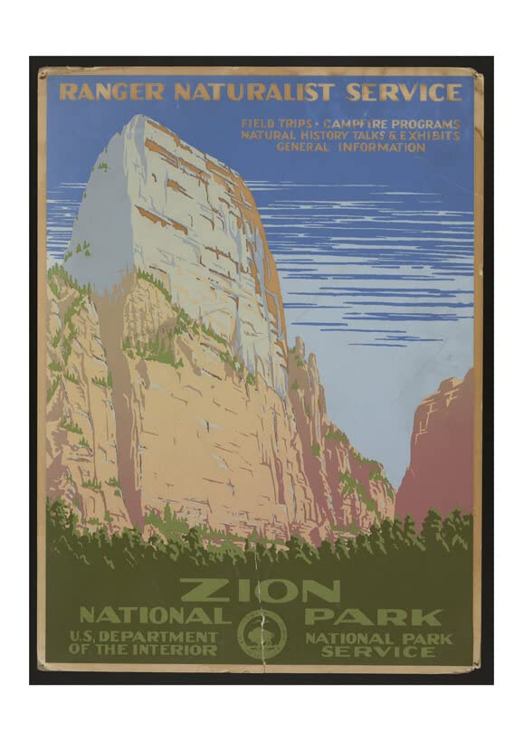 Poster Zion National Park en papier mat d'archivage haut de gamme pour décoration murale