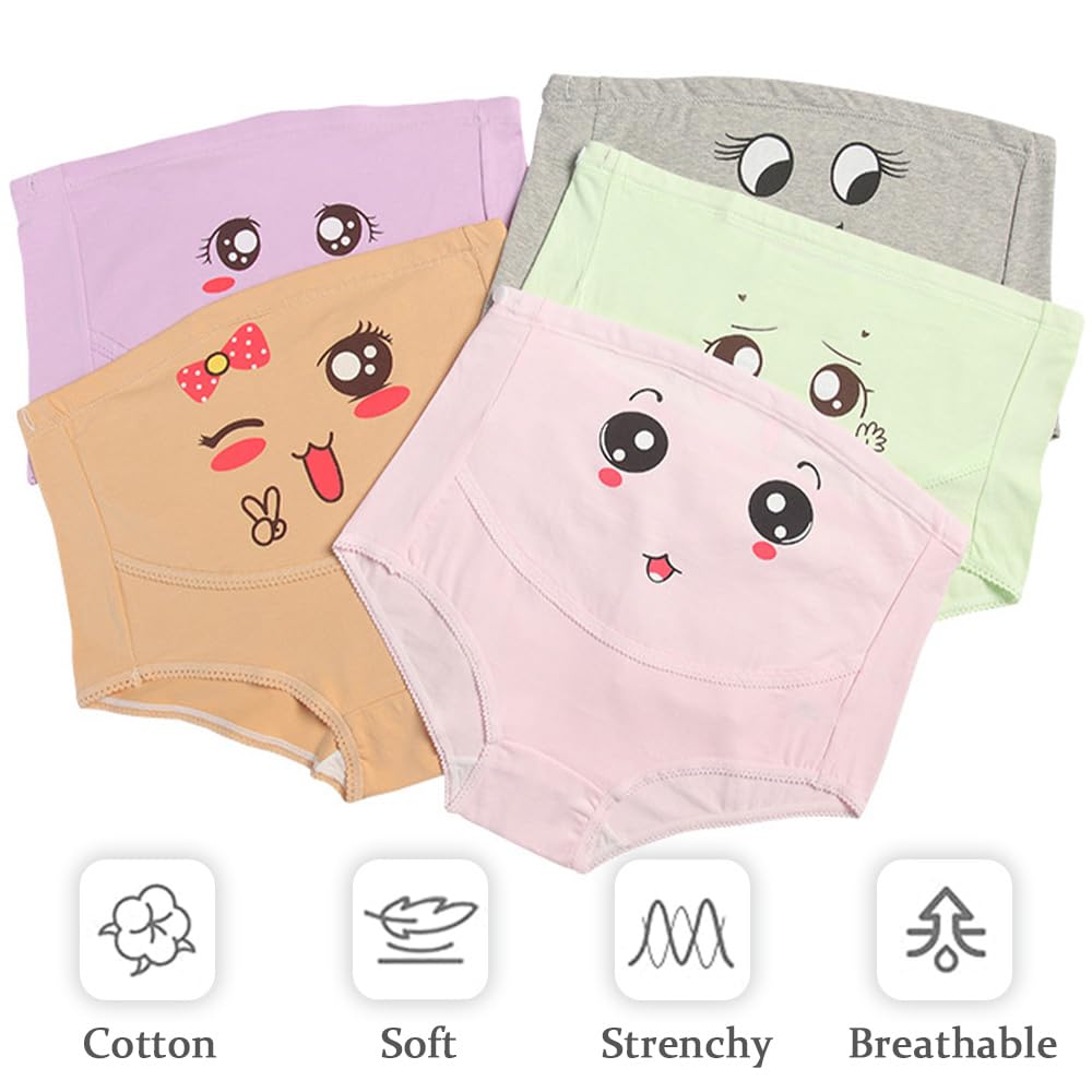 Braguitas de Premamá Cintura Alta Bragas de Algodón Maternidad Ropa Interior de Maternidad para Mujer Cinturón Ajustable Pack de 3,M-5XL