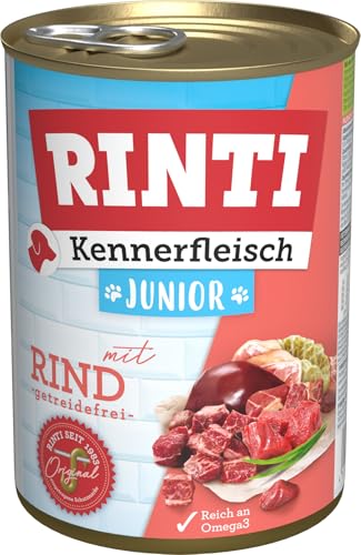 RINTI Kennerfleisch Junior Dose | Rind 12 x 400 g