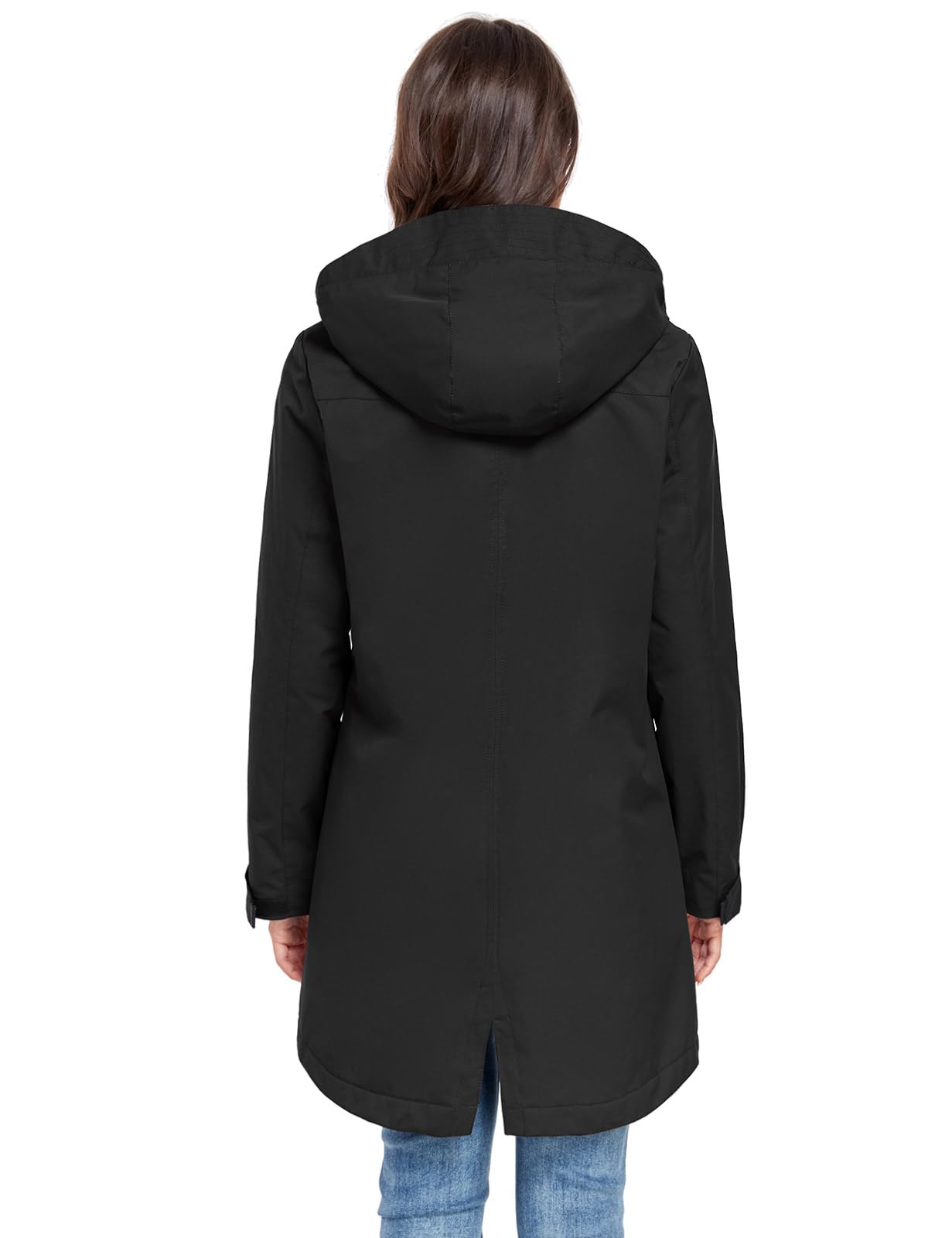 Vancavoo Giacca Primaverile Donna Giubbotto Antivento e Impermeabile Cappottino con Cappuccio Casual Parka Antivento Giacche Outdoor