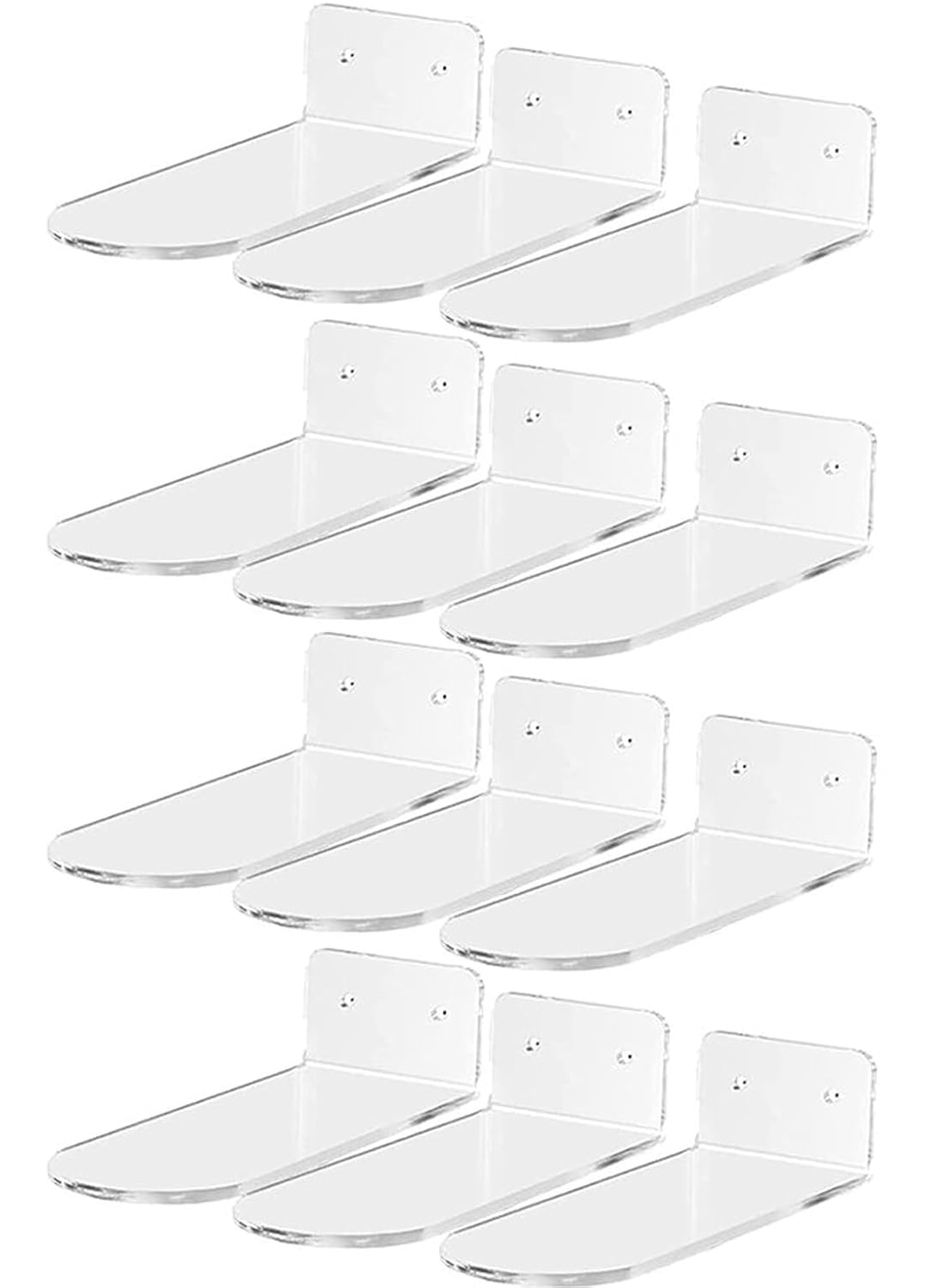 feeling well Shoe Rack Stand organizor Space Saver for Home Shop Wall Mounted Shelf Shoe Rack Display Holder (Transparent, 4 inch Length- Pack of 12) (B0DG8LXNHW) Amazon Price History, Amazon Price Tracker