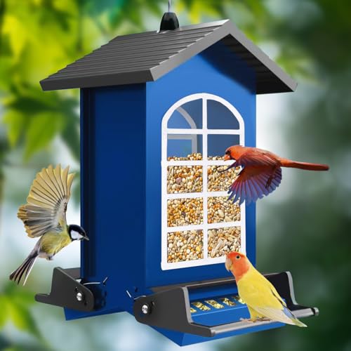 Bird Feeder Squirrel Proof Metal Hanging for Outdoor Wild Bird