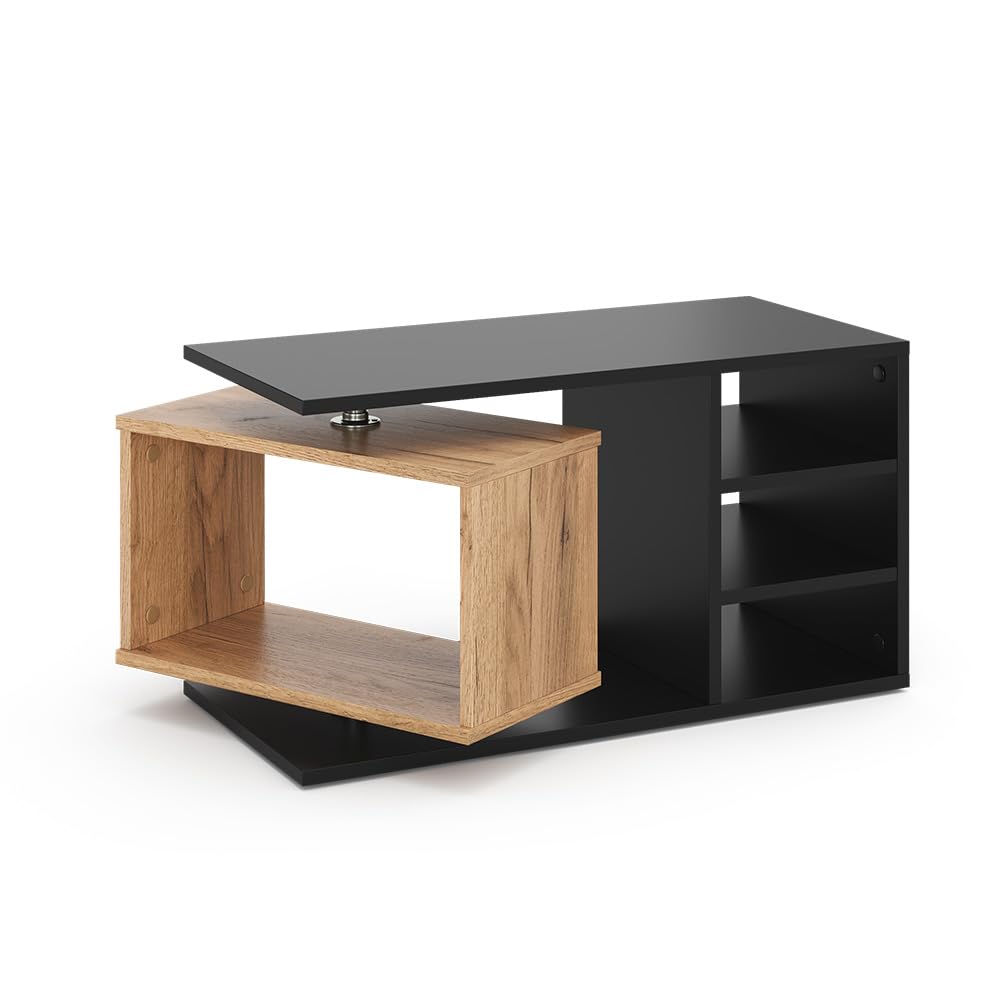 Vicco Couchtisch Rafi, Schwarz, 88 x 35 cm