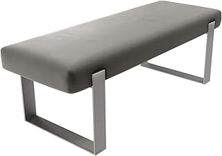 Vant Tapizado Cuarto Cama Banco - Sala & Salón Otomano - 158 kg Peso Capacidad (Terciopelo Gótico Gris)