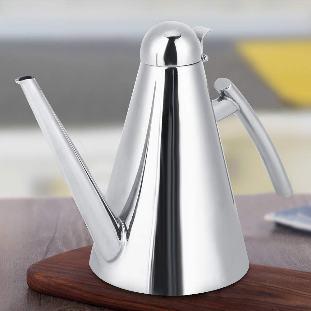 Dispenser per olio d'oliva, in acciaio inox, da 500 ml, versatile per conservare olio, aceto e salse, accessorio essenziale da cucina per cucinare a casa e chef gourmet