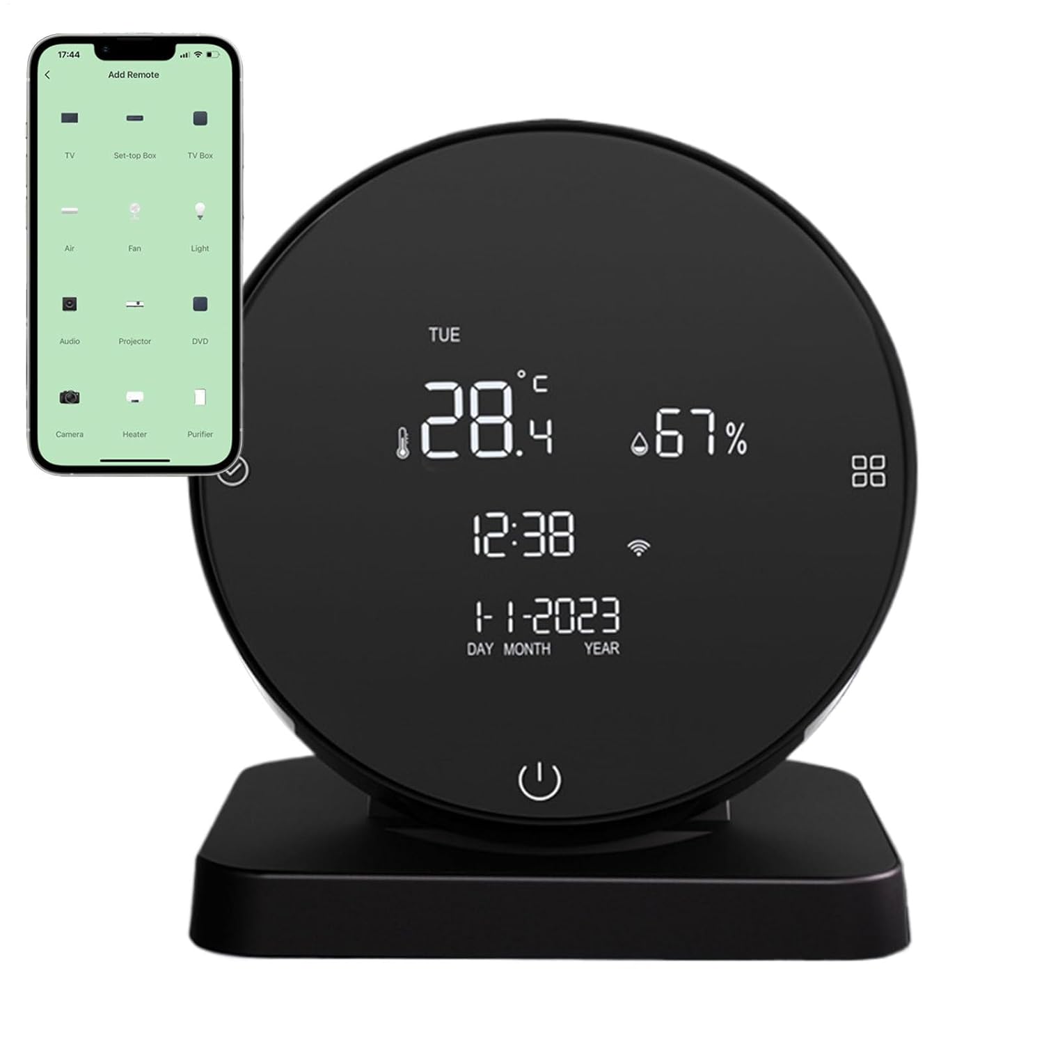 Multifunctional Smart Thermostat, Indoor Temperature Humidity Meter, Remote App Control Thermometer 9.0×7.8×10.0cm/3.54×3.07×3.94in Versatile Design/Compact for Bedroom Wine Cellar Multifunctional Smart Thermostat, Indoor Temperature Humidity Meter, Remote App Control Thermometer 9.0×7.8×10.0cm/3.54×3.07×3.94in Versatile Design/Compact for Bedroom Wine Cellar