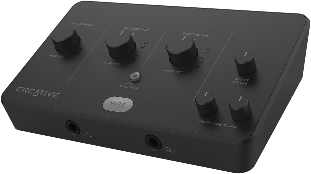 Live! Audio A3 USB Audio Interface with High-Resolution Recording and Playback up to 24-bit 96kHz, with Zero-Latency Direct Monitoring